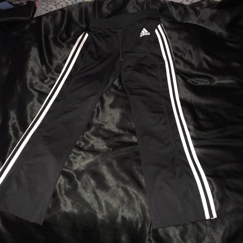 Black adidas workout pants